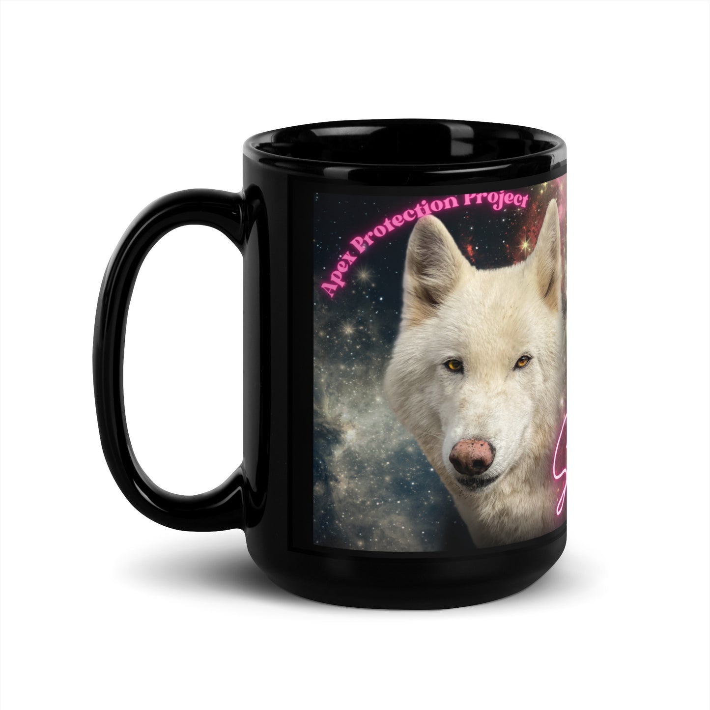 Selena Black Glossy Mug