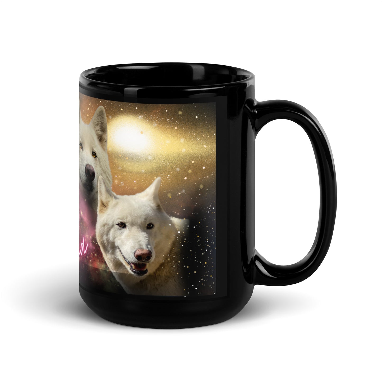 Selena Black Glossy Mug