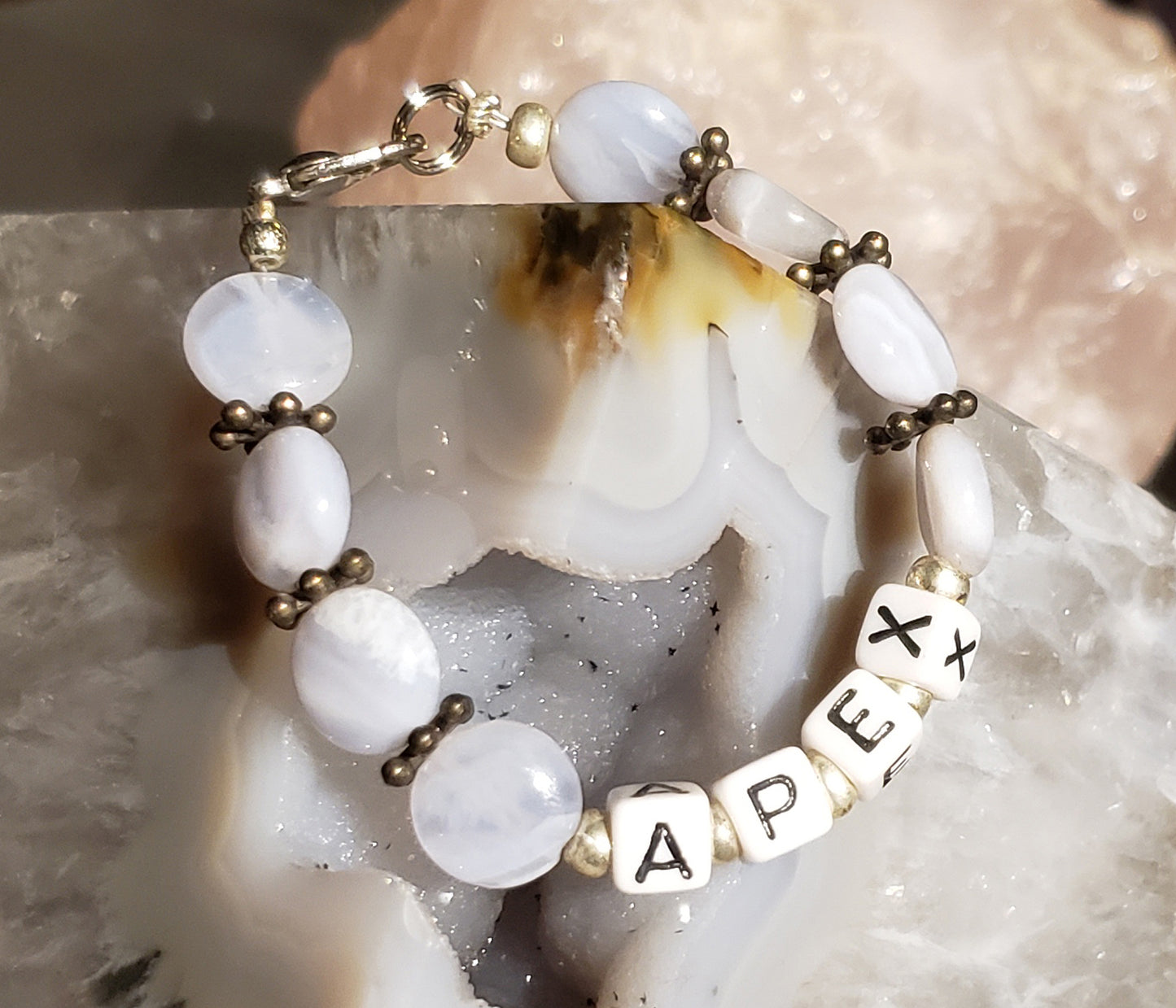Child's Chalcedony Natural Stone Bracelet